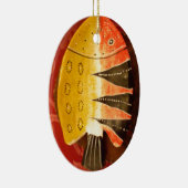 Gestreepte sensatie Tijger Barb Fish Art Print Keramisch Ornament (Rechts)