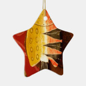 Gestreepte sensatie Tijger Barb Fish Art Print Keramisch Ornament (Rechts)