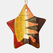 Gestreepte sensatie Tijger Barb Fish Art Print Keramisch Ornament (Links)