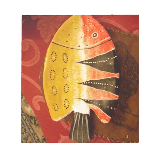 Gestreepte sensatie Tijger Barb Fish Art Print Notitieblok (Voorkant)