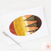 Gestreepte sensatie Tijger Barb Fish Art Print Ovale Sticker (Envelop)