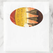 Gestreepte sensatie Tijger Barb Fish Art Print Ovale Sticker (Tas)