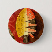 Gestreepte sensatie Tijger Barb Fish Art Print Ronde Button 5,7 Cm (Voorkant)