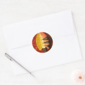 Gestreepte sensatie Tijger Barb Fish Art Print Ronde Sticker (Envelop)