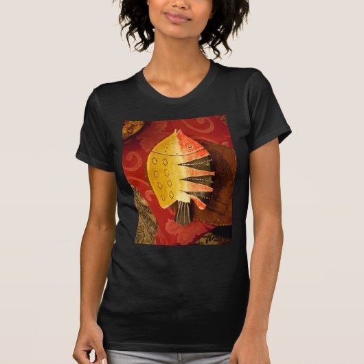 Gestreepte sensatie Tijger Barb Fish Art Print T-shirt (Voorkant)