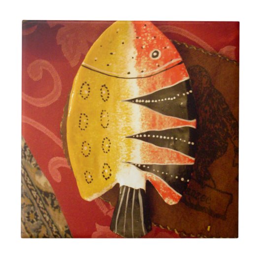 Gestreepte sensatie Tijger Barb Fish Art Print Tegeltje (Voorkant)