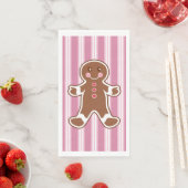 Gestreepte servetten voor gingerbread man (Insitu)