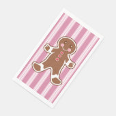 Gestreepte servetten voor gingerbread man (Hoek)