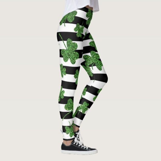 Gestreepte Shamrock Delight Leggings (Rechts)