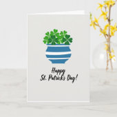 Gestreepte Shamrocks Gelukkig St. Patrick Kaart (Gele Bloem)