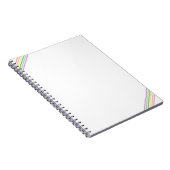 Gestreepte Sjabloon Trend Colors Roze Geel Blauw Notitieboek (Rechterzijde)
