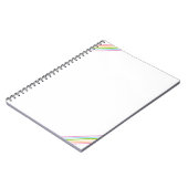 Gestreepte Sjabloon Trend Colors Roze Geel Blauw Notitieboek (Linkerzijde)