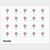 Gestreepte Sno Cone Ronde Sticker (Vel)