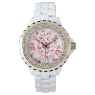 Gestreepte snoeprietcamellia horloge