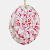 Gestreepte snoeprietcamellia keramisch ornament (Rechts)