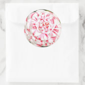 Gestreepte snoeprietcamellia ronde sticker (Tas)