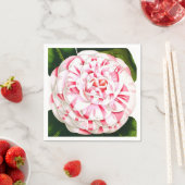Gestreepte snoeprietcamellia servetten (Insitu)