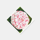 Gestreepte snoeprietcamellia servetten (Hoek)