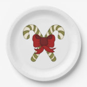 Gestreepte snoeprietjes met rode poot papieren bordje (Voorkant)