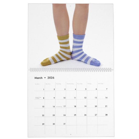 Gestreepte Sokken Kalender (Mar 2026)