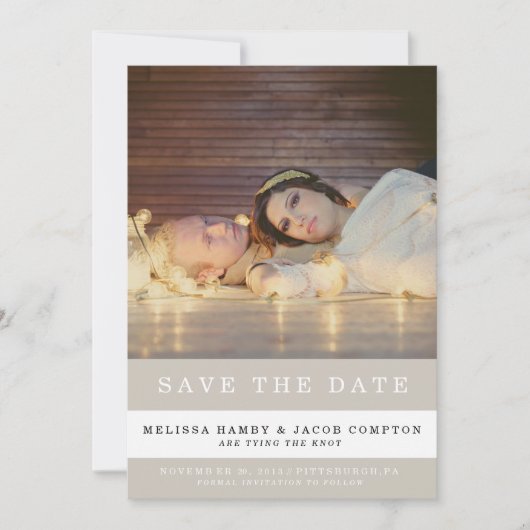 Gestreepte sparen de Aankondiging van de Datum (Voorkant)