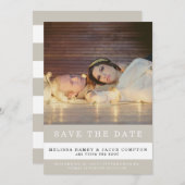 Gestreepte sparen de Aankondiging van de Datum (Voorkant / Achterkant)