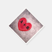 Gestreepte, speciaal gepersonaliseerd monogram voo servet (Hoek)