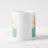 Gestreepte Speelgoed Kat met Kok van Koord Grote Koffiekop (Voorkant)