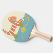 Gestreepte Speelgoed Kat met Kok van Koord Tafeltennisbatje (Zijkant)