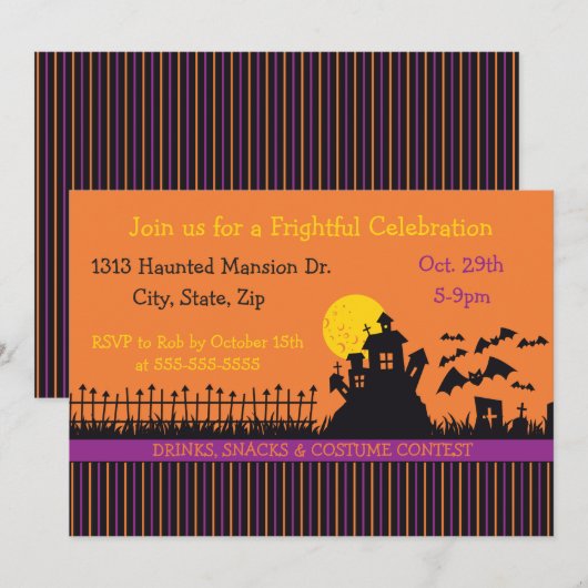 gestreepte staven kaart (Voorkant / Achterkant)