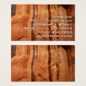 Gestreepte steen van Double Arch Alcove II bij Zio Visitekaartje (Voorkant /achterkant)