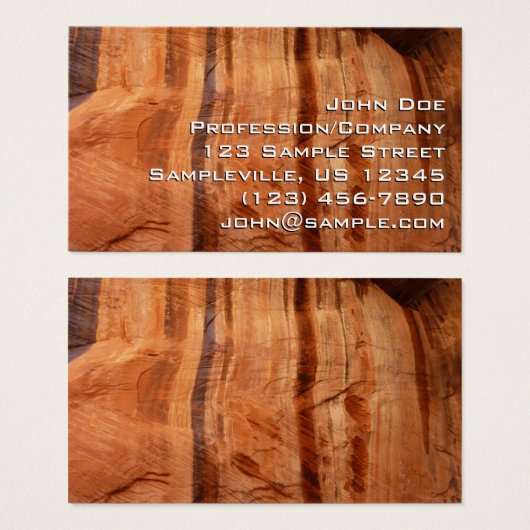Gestreepte steen van Double Arch Alcove II bij Zio Visitekaartje (Voorkant /achterkant)