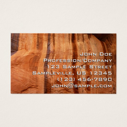 Gestreepte steen van Double Arch Alcove II bij Zio Visitekaartje (Voorkant)