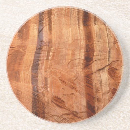 Gestreepte steen van Double Arch Alcove II bij Zio Zandsteen Onderzetter (Voorkant)