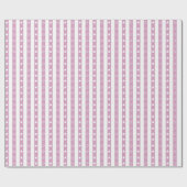 Gestreepte ster Patroon Roze Wrapping Paper Roll Cadeaupapier (Vlak)