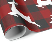 Gestreepte stof en herten  cadeaupapier (Rol Hoek)