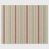Gestreepte stof met een rode, groene en witte stre cadeaupapier (Vlak)