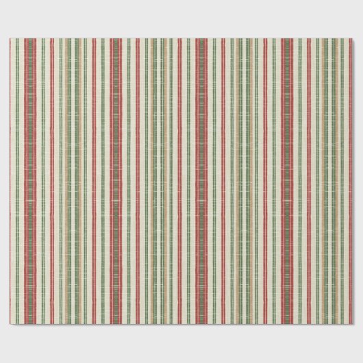 Gestreepte stof met een rode, groene en witte stre cadeaupapier (Vlak)