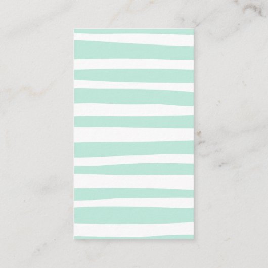 Gestreepte strand bruiloft informatiekaartje (Achterkant)