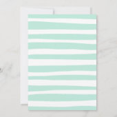 Gestreepte strand bruiloft kaart (Achterkant)