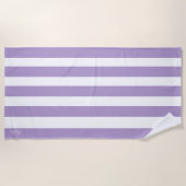 Gestreepte strandlaken met monogram naam (Voorkant)