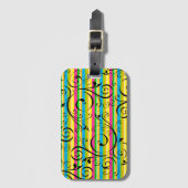 Gestreepte streep bagagelabel (Voorkant (verticaal))