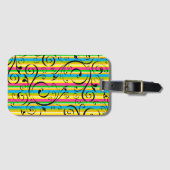 Gestreepte streep bagagelabel (Voorkant (horizontaal))