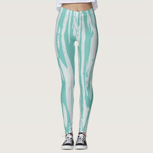 Gestreepte streepjes leggings (Voorkant)