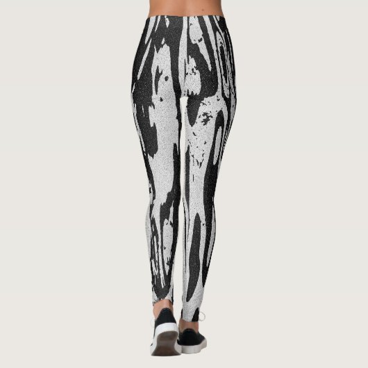 Gestreepte streepjes leggings (Achterkant)