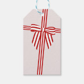 Gestreepte strik cadeau Label Cadeaulabel (Voorkant)