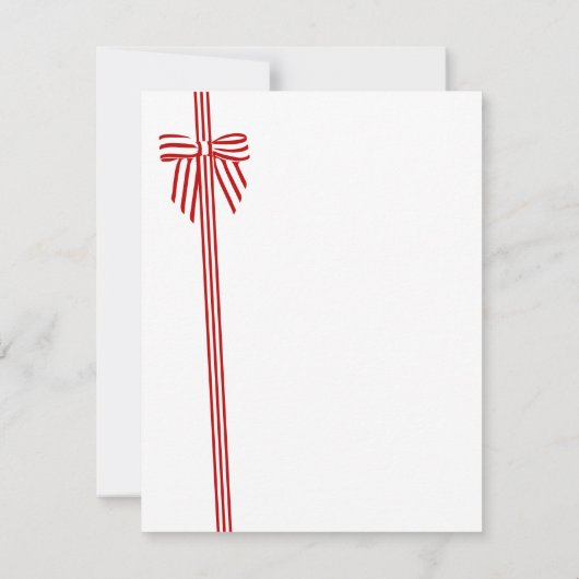 Gestreepte strik plat dank u kaart (Achterkant)