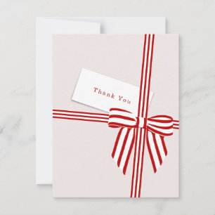 Gestreepte strik plat dank u kaart