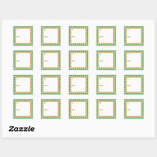 Gestreepte Strik Sticker (Vel)