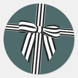 Gestreepte strik Sticker groen